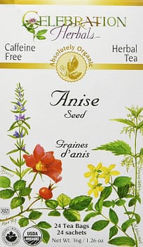 Celebration Herbals Organic Herbal Tea Caffeine Free Anise Seed