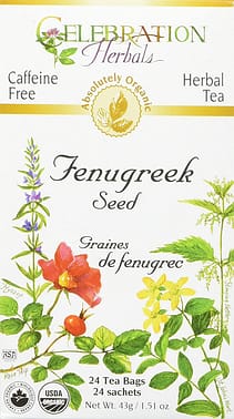 Celebration Herbals Organic Fenugreek Seed Tea Caffeine Free