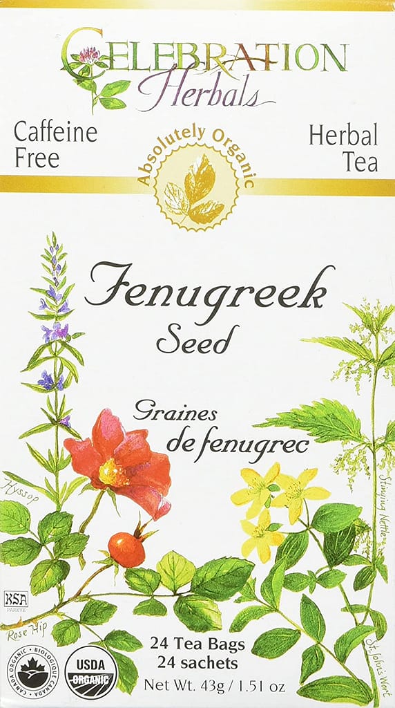 Celebration Herbals Organic Fenugreek Seed Tea Caffeine Free